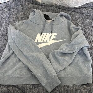 Nike Gray Sweatshirt Classic Logo Crew Neck